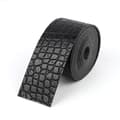 Krokodillemønstret læderbånd Læderrem SORT 2,5 CM sort 2,5 cm