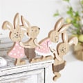 Miniatyrbilde 4 av 5: XJ-Vippehuske Kanin Håndverk Skrivebord Ornament Hjem Dekor Bunny Dørkarm Anheng Husholdningsprodukter