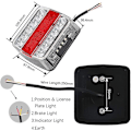 Miniatyrbilde 2 av 5: 2 stk LED Tilhenger Baklys, Universal Tilhenger Baklys 4 Funksjoner