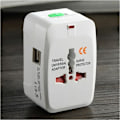 Miniatyrbilde 4 av 4: Universal Reiseadapter med 2 USB-porter, Alt-i-ett Støpseladapter for Frankrike, USA, Storbritannia, Australia