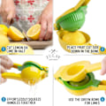 Miniatyrbillede 4 af 5: Metallisk 2-i-1 citron- og limepresser - Håndpresser til citron - Manuel citruspresser for maksimal udvinding
