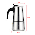 Miniatyrbild 1 av 2: XJ-Rostfritt stål Perkolator Moka Kaffebryggare Spis Hemmakontor Användning (100ml)