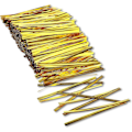 Miniatyrbillede 1 af 5: Pakke med 1000 Metalliske Twist Ties til Poser - Gyldne Forseglingsklemmer - Forseglingsstrimler - til Bageri, Slik, Kager, Chokoladeposer (Guld, 3...