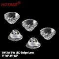Miniatyrbillede 4 af 5: 10 stk. 20 mm 1W 3W 5W LED-stribe LED-linse 5 30 45 60 graders optisk PMMA LED-linse reflektor kollimator til E27 MR16 GU10 spotlys