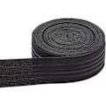 Miniatyrbild 1 av 5: 6 meter 37 mm Bred Halkfri Elastisk Band Rak Silikon Elastisk Grippband Platt Midjeband för Sömnadsprojekt Kläder Svart