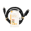 Pikkukuva 2 / 2: XJ-Displayport-kaapeli | DisplayPort Uros | HDMI™ Liitin | 4K@60Hz | Nikkelipinnoitettu | 2.00 m | Pyöreä | PVC | Musta | Tarralla