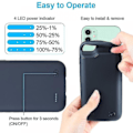 Miniatyrbilde 4 av 5: 6500mAh Batteriladeetui for iPhone 12/12 Pro/12 Pro Max/12 Mini, Oppladbart Bærbart Eksternt Batterietui Blå