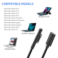 Pikkukuva 3 / 5: XJ-Usb Type C Pd 15V virtamuunnin latauskaapeli Surface Pro 7/6/5/4/3/go/book kannettavalle 1/2