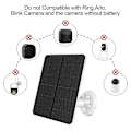 Pikkukuva 3 / 5: XJ-aurinkopaneeli valvontakameraan, 5 W aurinkopaneeli Micro-usb- ja Usb-c-portilla, ip65-vedenpitävä
