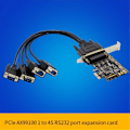 Pikkukuva 1 / 5: XJ-Control Card St331 Pcie X1 Ax99100 4s Teollinen Rs232 Com Port Ohjauskortti Monitoiminen Kätevä