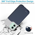 Miniatyrbilde 5 av 5: 6500mAh Batteriladeetui for iPhone 12/12 Pro/12 Pro Max/12 Mini, Oppladbart Bærbart Eksternt Batterietui Blå
