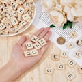 Pikkukuva 3 / 5: 300 kpl Kirjainlaattoja Aakkoset Scrabble Kirjaimet 18X19mm Puu Oikeinkirjoitus Kirjain A-Z Kirjaimet Laatta Scrabble Ristisanapeli Aakkoset Oppimistyökalut...