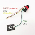 Pikkukuva 4 / 5: XJ-Cmos 1/1.8 1800tvl Mini Fpv -kamera 2.1mm linssi Virta 5v-40v Pal/ntsc Osd:llä Sisäisesti Säädettävä Fo