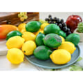 Miniatyrbillede 5 af 5: 20 stk. kunstige citroner og lime, falske frugtcitroner til hjem, køkken, festdekoration, 3' x 2' gulgrøn