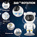 Miniatyrbilde 3 av 5: Astronaut Galaxy Projektor Stjerneklar Natthimmel Lampe Roterende Lampe Romdekor USB-lading Med Fjernkontroll [DB]