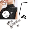 Pikkukuva 3 / 5: 10 kpl/setti Pin Keeper Pin Backs Rintaneula Pin Lukot Neulan Taustat Avaintyökalulla