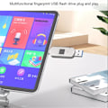 Miniatyrbillede 2 af 5: XJ-Krypteret USB-disk Egnet Til Type-c Fingeraftryksgenkendelse Mobiltelefon Og Computer 3-i-1