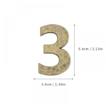 Miniatyrbild 5 av 5: Husnummer i zinklegering 3, 5,4 cm
