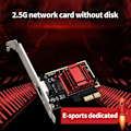 Miniatyrbillede 4 af 5: XJ-2x Pcie Kort 2.5gbps Gigabit Netværkskort 10/100/1000mbps Rtl8125b Rj45 Ethernet Netværkskort Pci-e