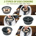 Pikkukuva 3 / 4: 2-in-1 Munankeitin, Munankeitin Yhteensopiva Thermomix TM5 TM6 TM31 Kanssa, Thermomix Munankeitin - Jopa 4 Uppomunaa ja 6 Keitettyä Munaa, Muffinsseja