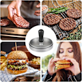 Miniatyrbilde 3 av 5: XJ-100 Vokspapir Inkludert Kvart Pund & Stor 1/3 Pund Fylt Lompehamburgermaskin - Non-Stick Aluminium Kjøttbolleformer for Grill - Enkel F (YJD)