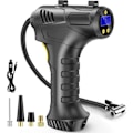 Pikkukuva 4 / 4: Johdoton rengaspumppu ilmakompressori, 12V USB ladattava akku, 150 PSI kannettava auton rengaspumppu, digitaalinen sähköinen rengaspumppu LED-valolla ja 3