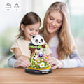 Miniatyrbild 4 av 5: Uggla Blombukett Byggsats för Vuxna, Djur Blommor Växter Dekor med Dammskydd, Födelsedagspresent Byggleksak för Pojkar Flickor, 1123 Bitar Mini