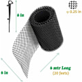 Miniatyrbilde 2 av 4: Plast Takrennerister - 4 Ruller 15cm x 6m, 60 Klips Monteringskroker, Beskyttende Netting for å Hindre Nedfallne Blader i Nedløpsrør