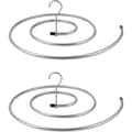 QU/2 stk. tørrestativ til tøj Rustfrit stål vasketøjsstativ Spiralophæng til tæpper, lagner, gardiner (sølv)