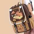 Miniatyrbild 3 av 5: 2024 Mochila Capybara, Kawaii Ryggsäckar för Flickor
