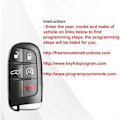 Miniatyrbild 3 av 3: Självprogrammerbar ersättningsnyckel för Proximity Smart Key Fob för Jeep Grand Cherokee 2014-2021