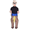 Miniatyrbild 3 av 4: Hgbd Uppblåsbar Ridande Häst Cowboy Maskeraddräkt för Vuxna