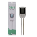 Miniatyrbillede 1 af 5: Engros 3/4-i-1 Jord PH Meter Tester LCD Digital Fugtmåler Skærm Jordtemperatur Sollys Intensitet Analyse Fugtighedsmonitor