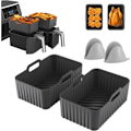 Miniatyrbilde 1 av 3: 4 Deler Tilbehør for, Air Fryer Silikonform for Double Stack XL SL400EU, Foodi Max AF500EU, AF400EU, AF451EU, AF300EU, 7.6 til 10.4 L Frityrkoker, Kit