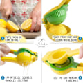 Miniatyrbild 4 av 5: Metallisk 2-i-1 citron- och limepress - Handpress för citron - Manuell citruspress för maximal extraktion