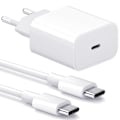 Miniatyrbilde 2 av 2: 4-pakning - Lader for Samsung - Hurtiglader - Adapter + Kabel 25W Hvit en one size