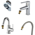 Miniatyrbilde 4 av 5: Messing 5 ST Rustbeskyttelse Kranforbindelse Slangeadapter Gjenget Kran Universaladapter Kranforbindelse for Kjøkkenslange Krantilkobling