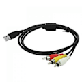 Miniatyrbillede 1 af 4: USB til 3RCA Audio Video A/V Videokamera Adapterkabel til TV Mac PC Værktøj Sort