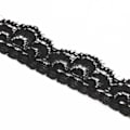 Miniatyrbild 4 av 5: Black Lace Trim 10 Yards 1.5cm Width Stretchy Elastic Comfortable Floral Pattern Lace Edging for Embellishments Sewing DIY
