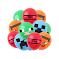 Pikkukuva 2 / 5: Minecraft-teemaiset syntymäpäiväjuhlien ilmapallot, banneri ja kakunkoristeet [DB]