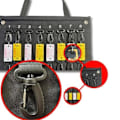 Miniatyrbild 4 av 5: Versatile Roll-Up Key Storage Box, Weatherproof Portable Storage Case, Holds 40 Keys, Security Hook Black