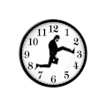 Miniatyrbild 1 av 4: Inspirerad Lazybones Väggklocka Kreativ Tyst Ljudlös Klocka Väggkonst För Hem Vardagsrum (svart)