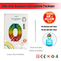 Miniatyrbillede 5 af 5: XJ-Fødselsdags Nummer Ballon 40 Tommer Store Nummer Balloner, Regnbue Nummer 0 Ballon til Fødselsdagsdekorationer (Nummer 0)