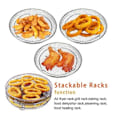 Miniatyrbilde 3 av 5: XJ-3st Air Fryer Rack Airfryer Kurv Hylle Rustfritt stål - Rund