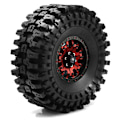 Miniatyrbild 5 av 5: XJ-120mm Metall 1.9 tum Beadlock Fälg Gummidäck Set För 1/10 Rc Crawler Bil Trx4 D90 Axial Scx10