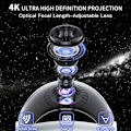 Miniatyrbilde 4 av 5: Galaxy Rocket Astronaut Projeksjonslampe med 12+1 Utskiftbare Filmer, 360° Roterende Linse - Perfekt for Stue, Soverom, Spilleområde - USB