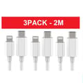 3-pakning 2m Lightning-kabel lading og overføring 3-PACK 2m IOS - USBC