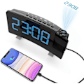 Miniatyrbilde 1 av 3: Radio Vekkerklokke med Projeksjon, Projeksjonsvekkerklokke