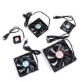 Miniatyrbillede 3 af 5: DC 5V USB børsteløs muffeventilator Fen Computer PC Silent Coole Sort 6cm Sort 6cm