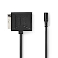 Pikkukuva 1 / 2: XJ-SCART-kaapeli | SCART Uros | SCART Naaras / 3,5 mm Naaras | Nikkelipinnoitettu | 480p | 0,20 m | Pyöreä | PVC | Musta | Laatikko